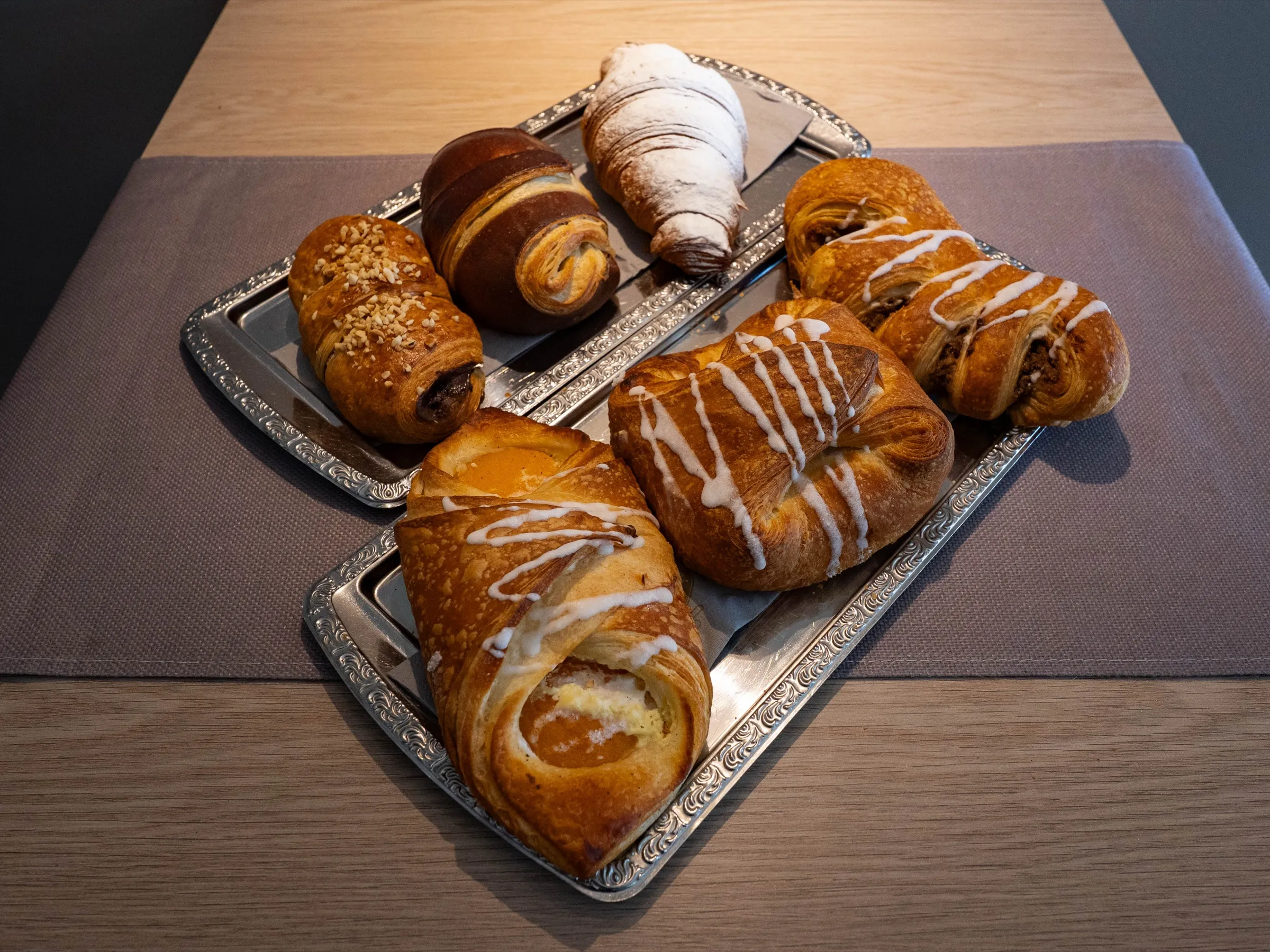 Topfengolatschen, Nussschnecken und Marmorcroissant